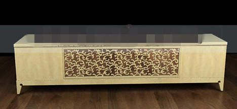 Madera maciza tallada mueble de TV