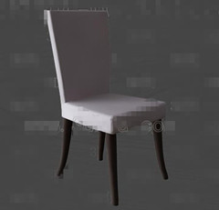 Sencilla silla de madera blanca