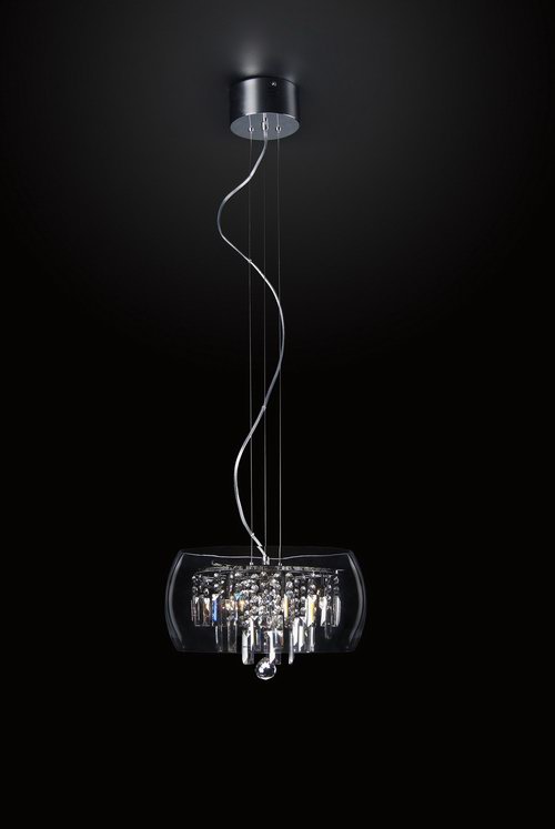Moderna candelabro cristalina
