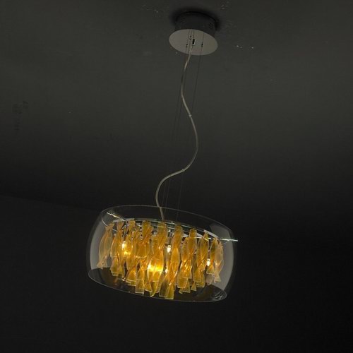 Moderna hierro forjado lmpara cristalina