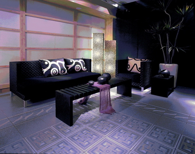 Sof color oscuro modelo 3D