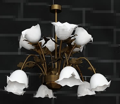 White Lily colgante metales en maceta