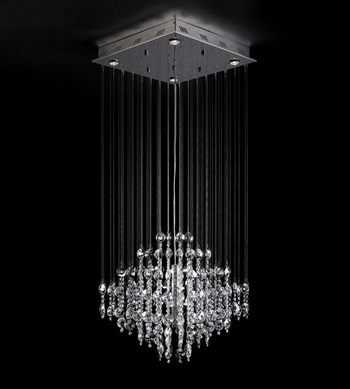 Europea moderna lnea lmparas cortina de cristal
