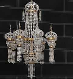 Europea cristal bolas lmpara cortina