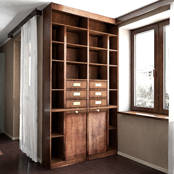 Prctica estantera madera modelo 3D