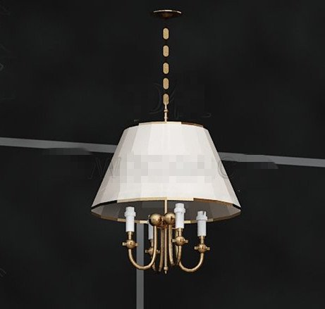 Candelabro sombra blanco dorado