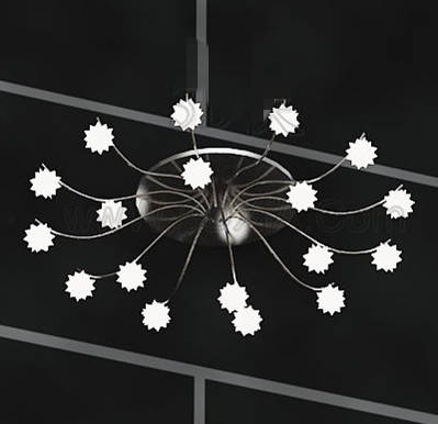 Metal blanco estrellas marco Araña