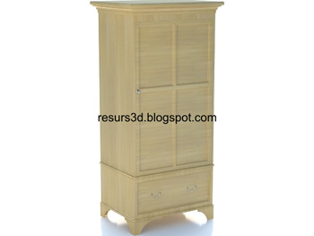 Europea mueble de madera modelo 3D