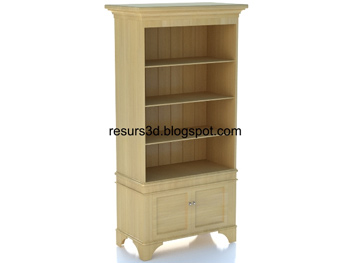 Moderno mueble de madera modelo 3D