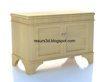 Estilo europeo caja de madera Modelo 3D