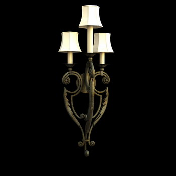 Estilo europeo marco de metal pared lmpara
