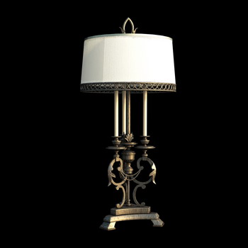 Estilo europeo hierro tabla base lmpara