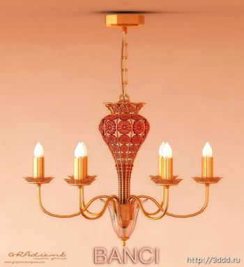 Estilo europeo lmpara cristalina 3D Model