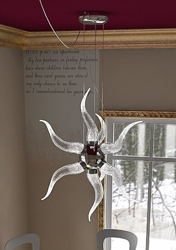 Moderna araña cristal modelo 3D