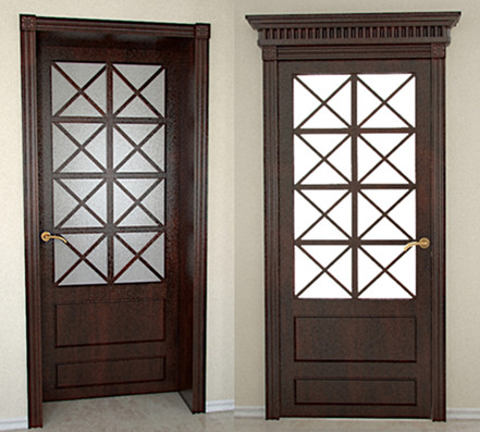 Puertas de estilo chino Brown