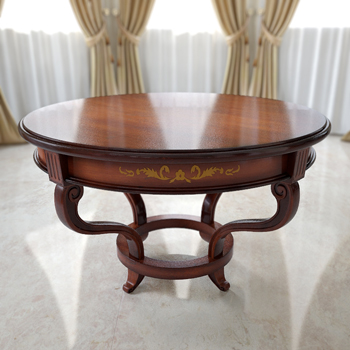 Brown mesa de madera de t modelo 3D