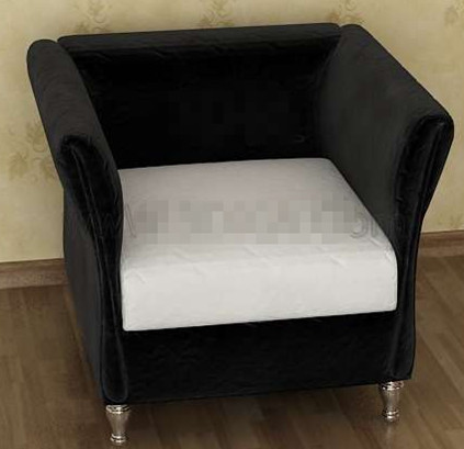 Moderno sof blanco y negro silla