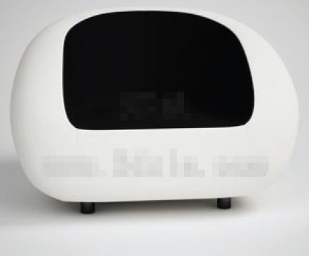 Moderno de la moda negro y un sof blanco