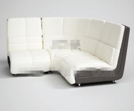 Moda blanco sof de tela angular