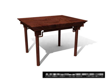 Modelo 3D de los chinos tablas de madera maciza