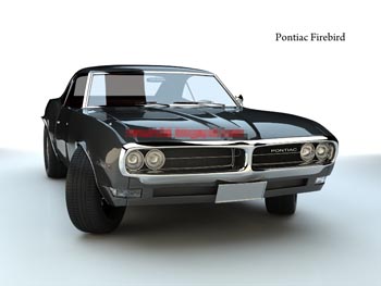 Negro Pontiac modelo clsico de los coches