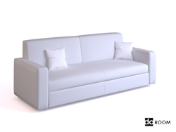 Simple sof blanco asientos dobles