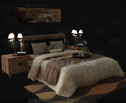 El tema Brown cama doble sencilla