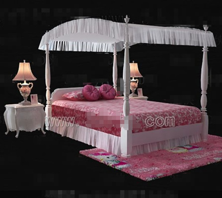 Pink Hello Kitty tema de la princesa cama