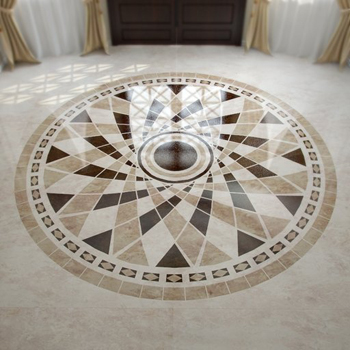 Foyer planta circular modelo de baldosas de mrmol