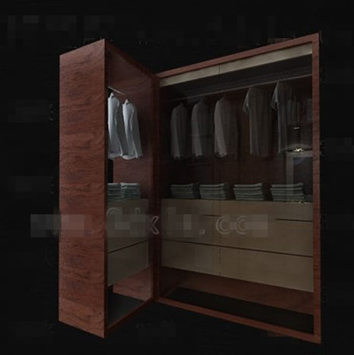 Prctico armario de madera de color marrn