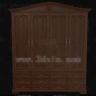 Brown tres capas cajones armario de madera