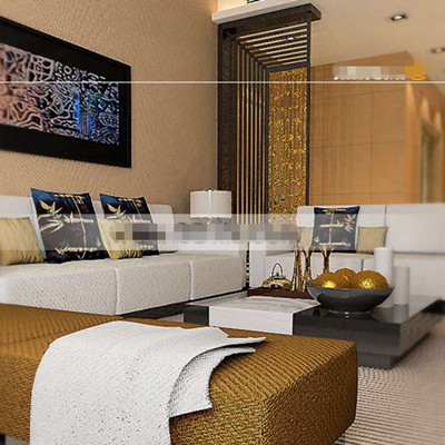 Hermoso de oro adornada sala de estar
