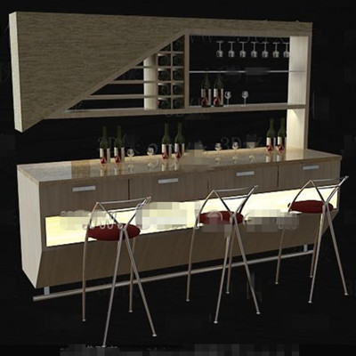 Gabinete de color beige con estilo del vino