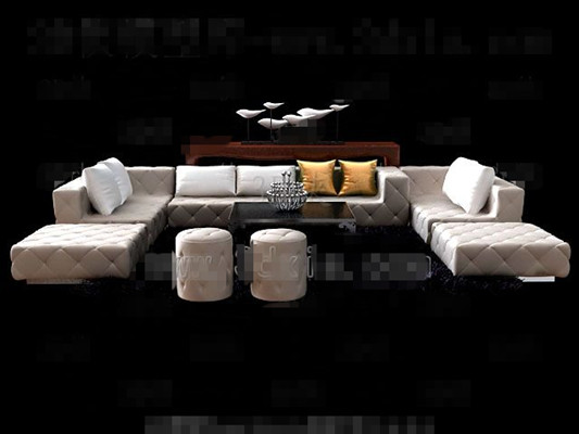 Beige sof simple y cmoda combinada