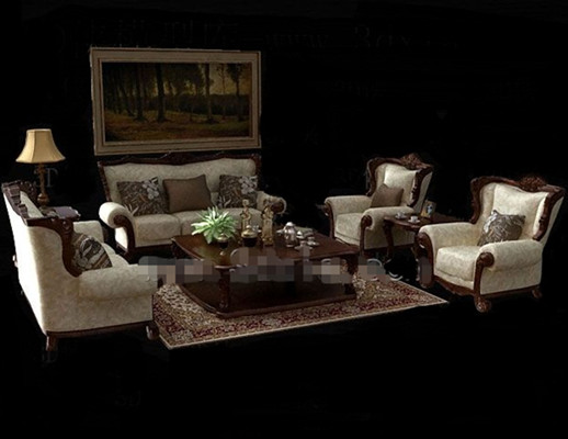Estilo europeo cascos de madera combinada sof