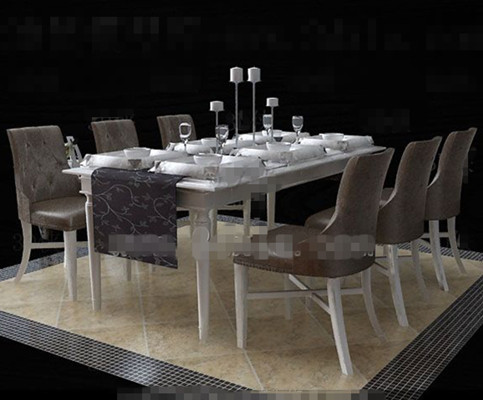 Combinacin de estilo europeo comedor blanco