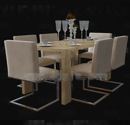 Beige clido cena larga combinacin de mesa