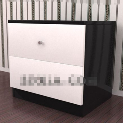 Mueble cama sencilla en blanco y negro