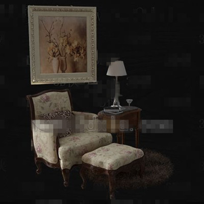 Estilo europeo de flores de tela combinado sof