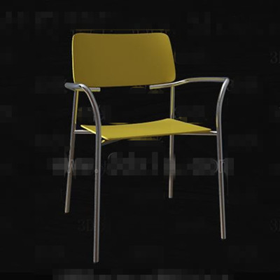 Moda plida piernas silla metal amarillo