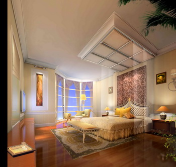 Estilo europeo cmodo dormitorio villa