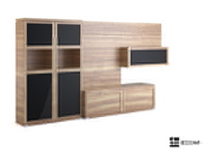 Multifuncin color de la madera Mueble de televisin