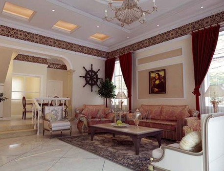Estilo europeo exquisita sala de estar