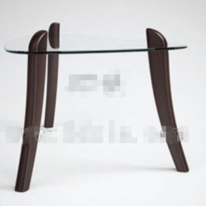 Tringulo de vidrio transparente mesa de t