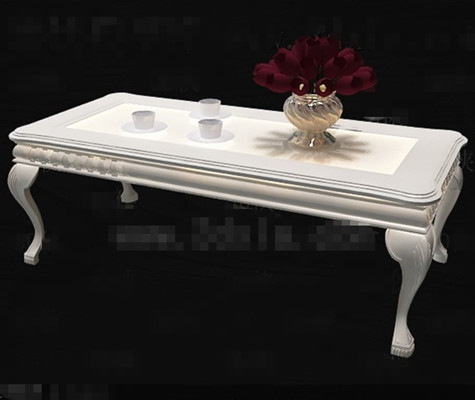 Blanca estilo europeo mesa de t madera