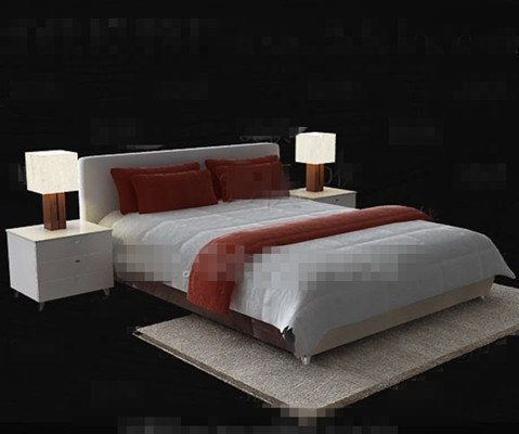 Simple moderna cama blanco
