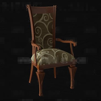 Madera Marrn de tela labrada silla