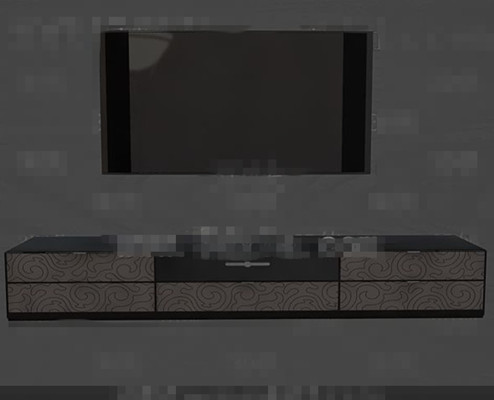 Moderno moda gris y negro la televisin muro