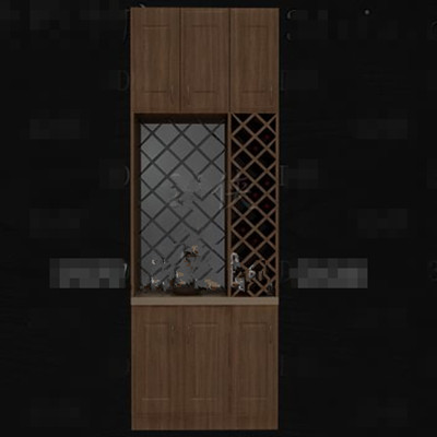 Retro hueco vino diseñado gabinete