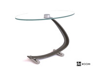 El vidrio nica forma de mesa de caf
